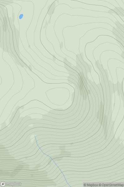 Thumbnail image for Meall Luaidhe [Loch Rannoch to Glen Lyon] showing contour plot for surrounding peak